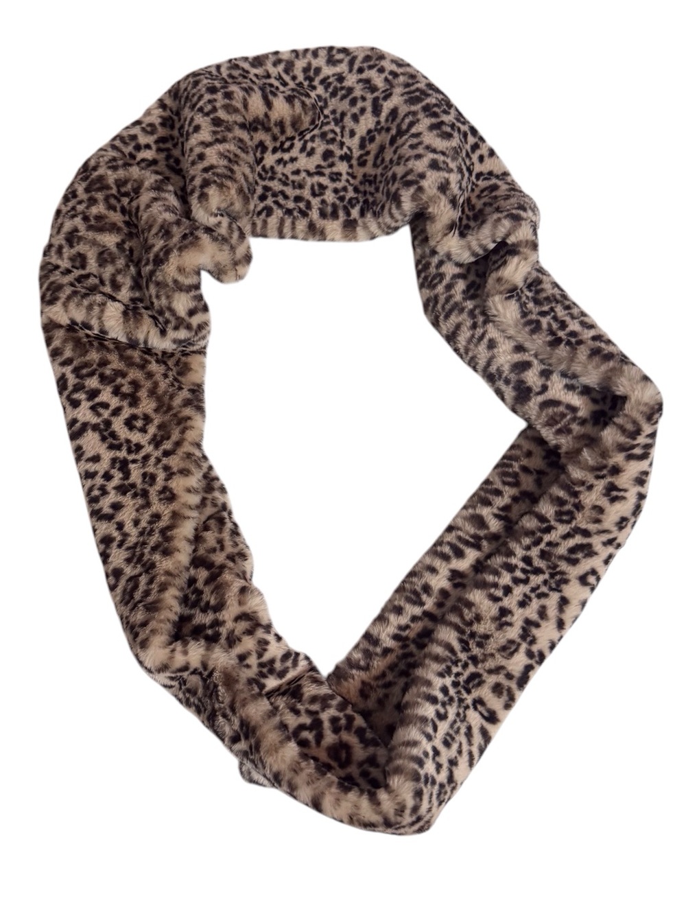 Ann Taylor Loft One Size Animal Print Faux Fur Scarf Fuzzy Neck Warmer Winter